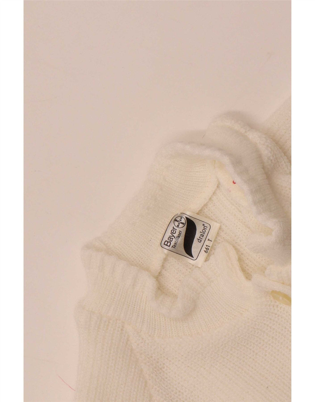 Bayer Womens Crop Cardigan Sweater UK 8 Small White Polyacrylic