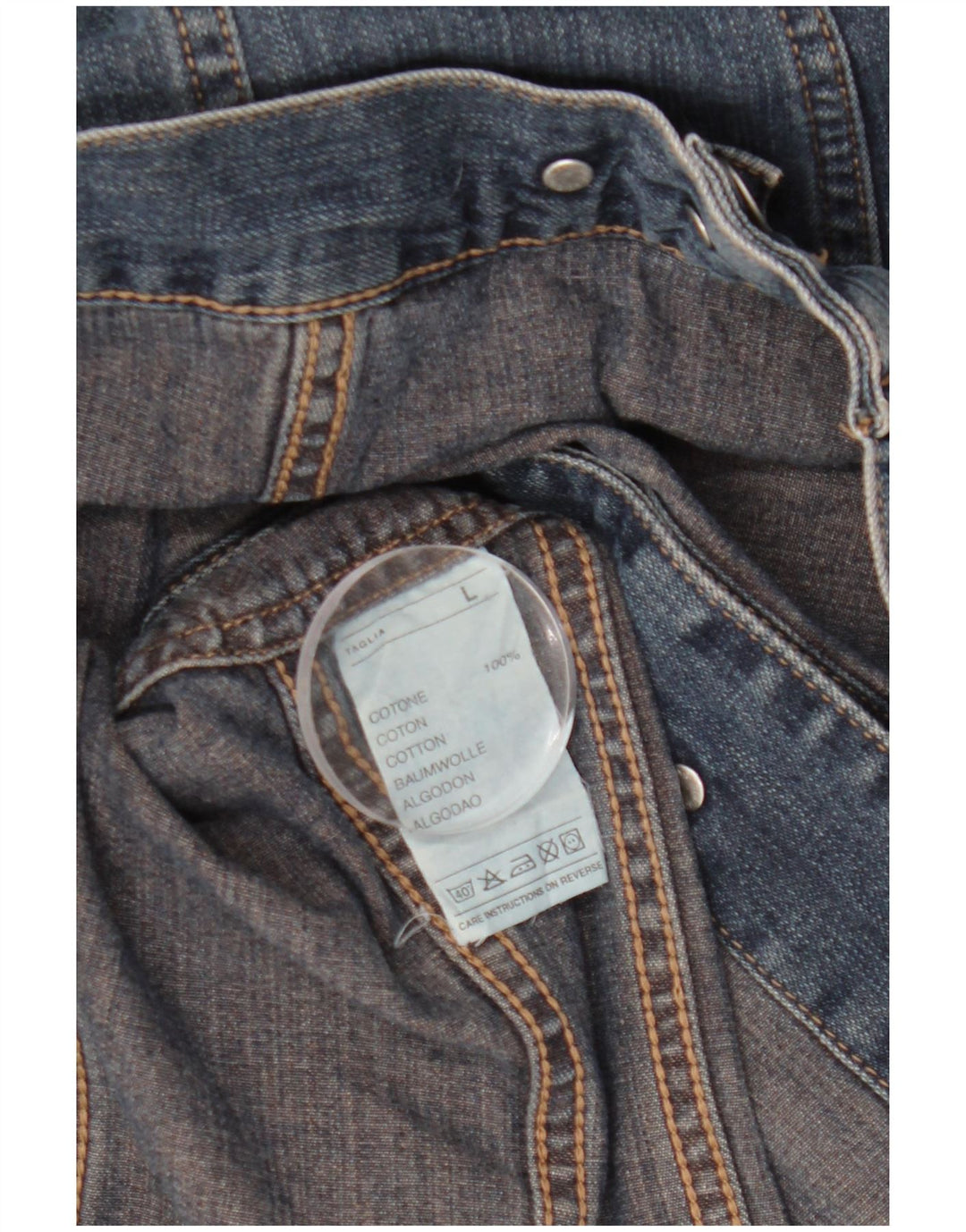 Sisley Womens Denim Jacket UK 14 Large Blue Cotton
