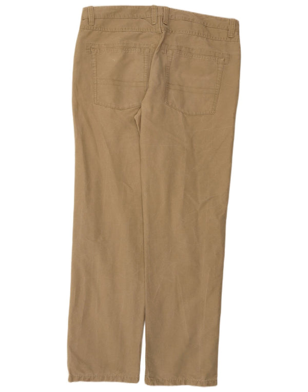 Fat Face Mens Straight Casual Trousers W36 L32 Beige Cotton