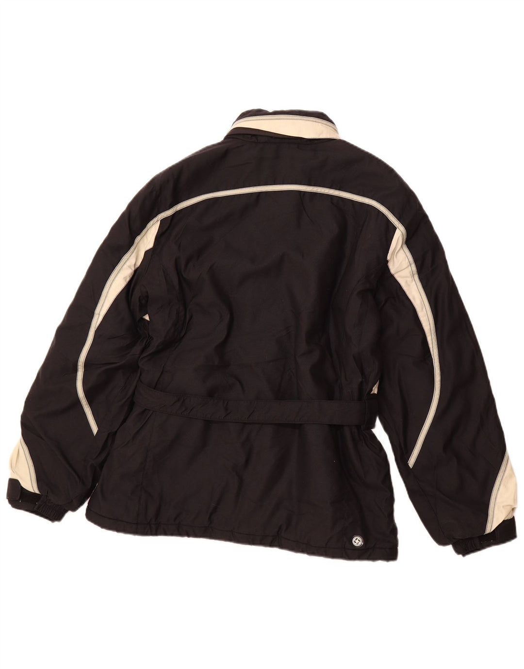 COLMAR Womens Hooded Ski Jacket IT 46 Large Black Colourblock Nylon