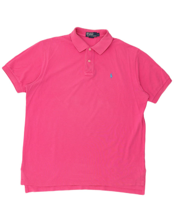 Polo Ralph Lauren Mens Polo Shirt Large Pink Cotton