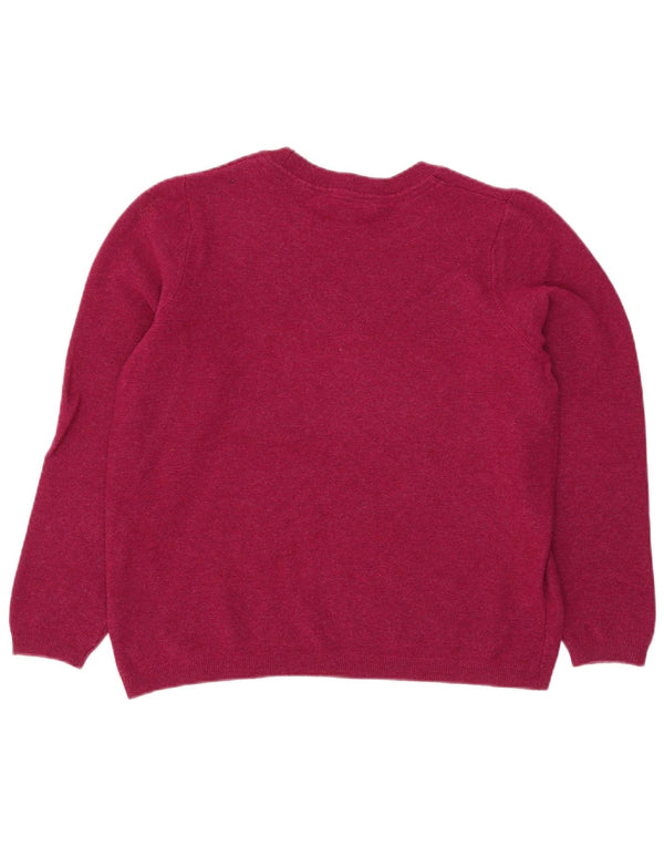 Crew Clothing Womens Boat Neck Jumper Sweater UK 16 Large Pink Wool