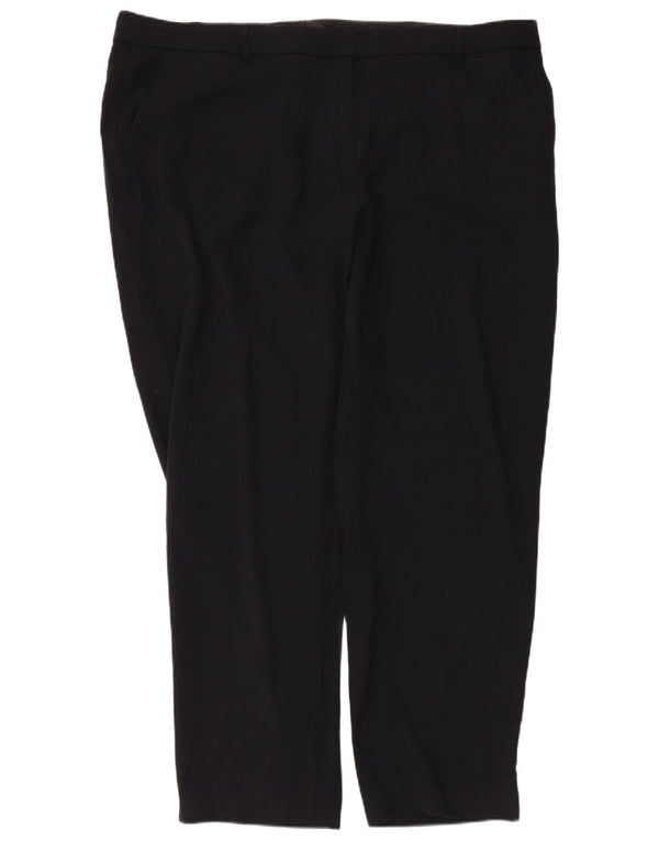 Marks & Spencer Womens Tapered Chino Trousers UK 22 3XL W44 L29 Black