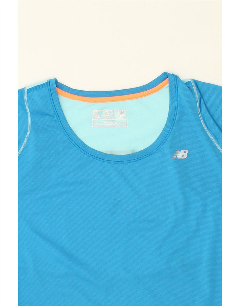 NEW BALANCE Womens T-Shirt Top UK 18 XL Blue Colourblock Vintage New Balance and Second-Hand New Balance from Messina Hembry 