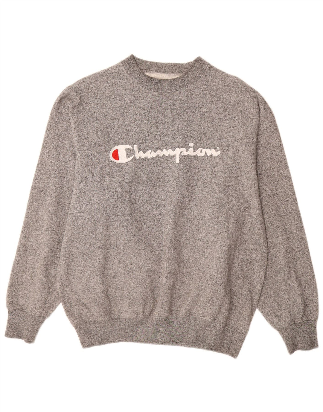 Champion Mens Graphic Sweatshirt Jumper Medium Grey Flecked Cotton