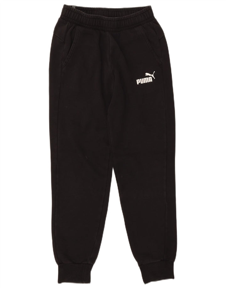 Puma Mens Tracksuit Trousers Joggers Small Black Cotton