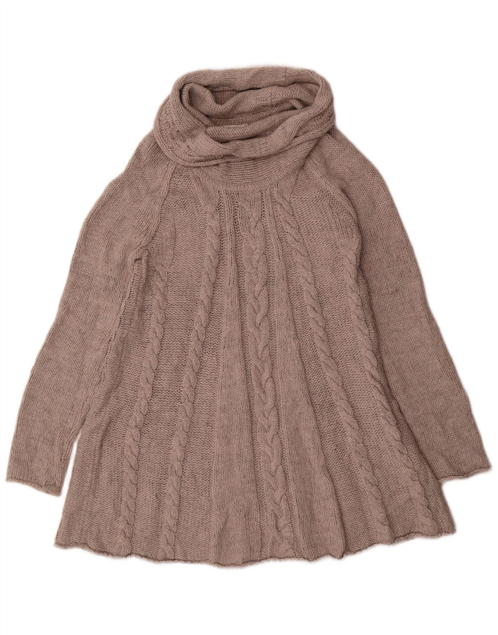 Marks & Spencer Womens Roll Neck Jumper Sweater UK 10 Small Grey Acrylic