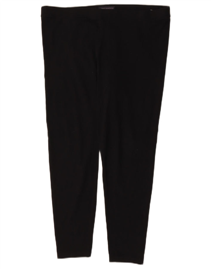 Marks & Spencer Womens Short Leggings UK 18 XL  Black Cotton