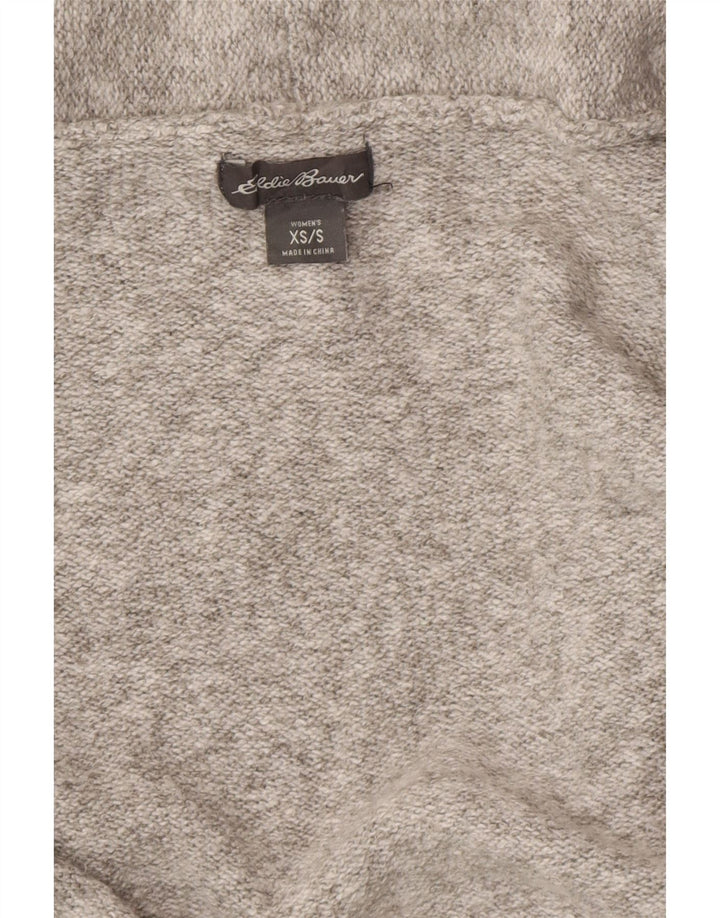 EDDIE BAUER Womens Oversized Open Cardigan Sweater UK 6 XS Grey Cotton Vintage Eddie Bauer and Second-Hand Eddie Bauer from Messina Hembry 