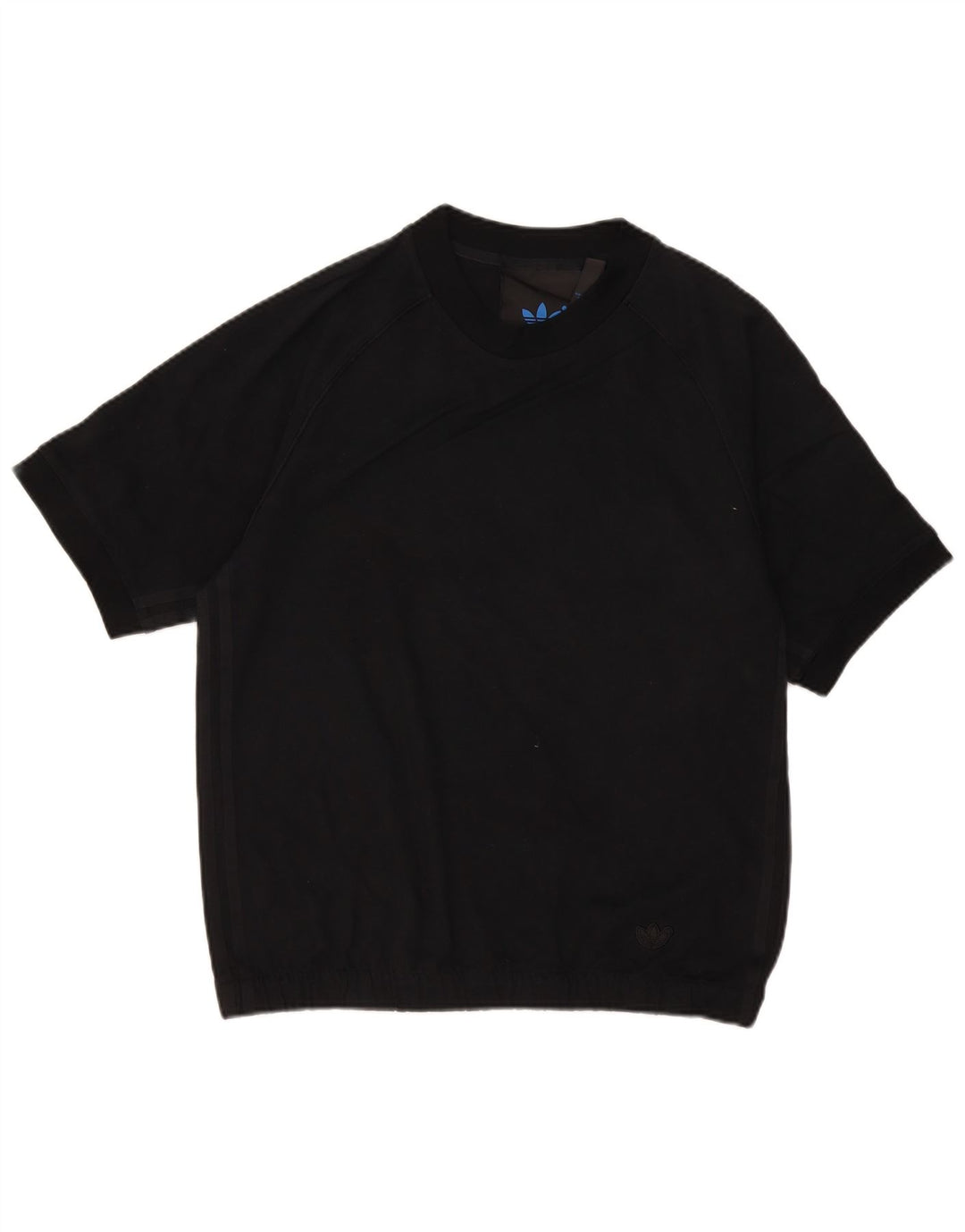 Adidas Mens Short Sleeve Sweatshirt Jumper Small Black Cotton