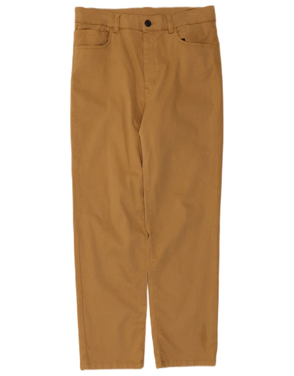 Massimo Dutti Womens Straight Casual Trousers EU 40 Medium W30 L26 Beige