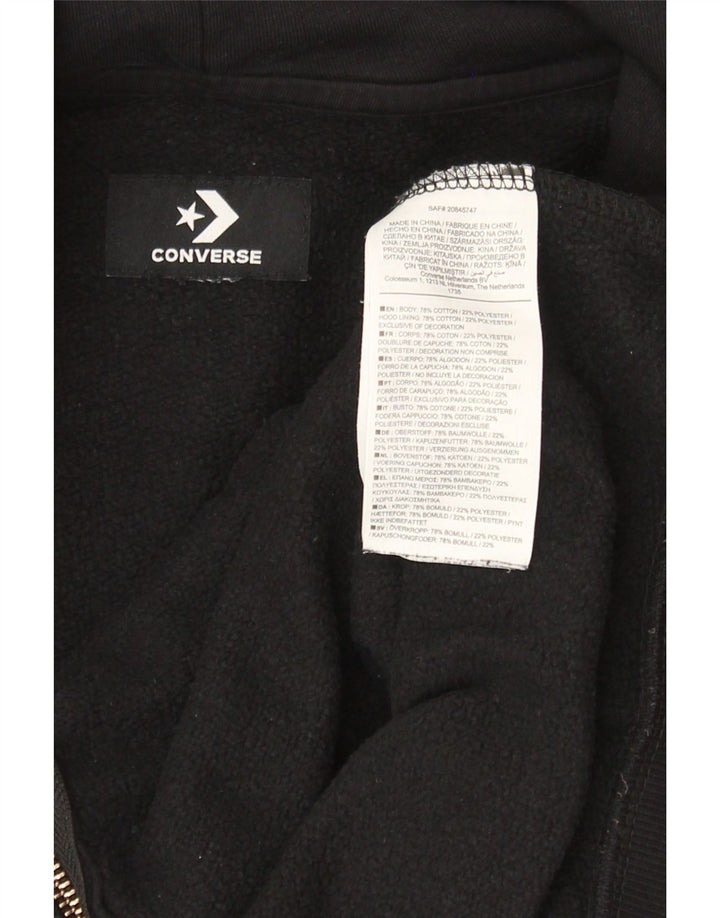 CONVERSE Womens Zip Hoodie Sweater UK 14 Medium Black Cotton Vintage Converse and Second-Hand Converse from Messina Hembry 