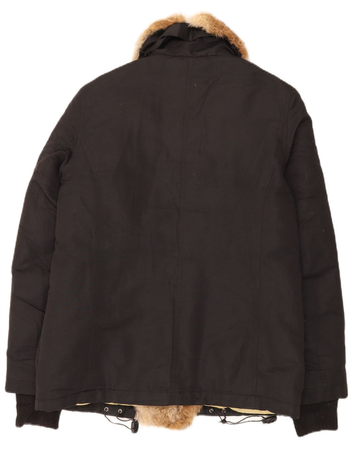 Woolrich Womens Padded Jacket UK 14 Medium Black Nylon