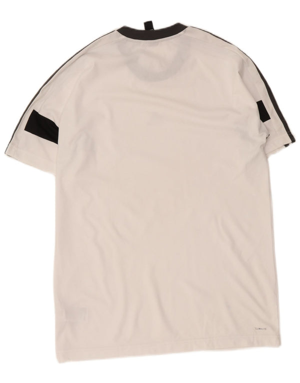 Adidas Mens Climalite T-Shirt Top Medium White Colourblock Polyester