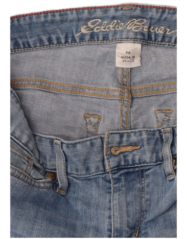Eddie Bauer Womens Curvy Straight Jeans US 6 Medium W28 L29 Blue Cotton