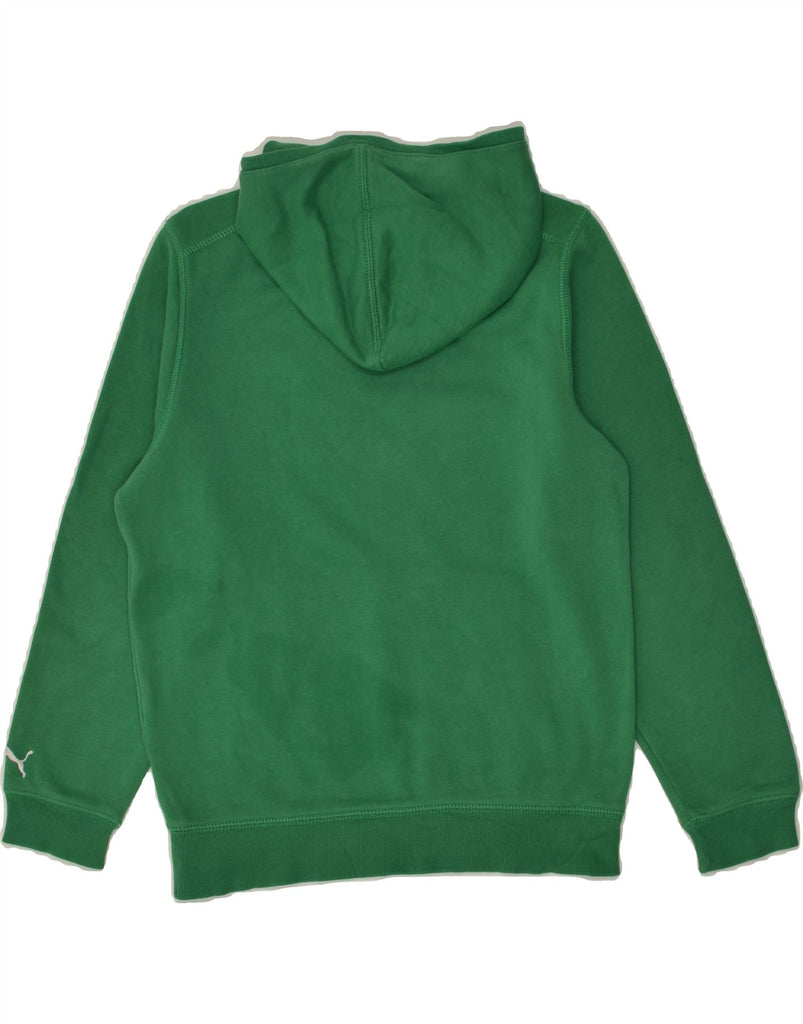 PUMA Boys Graphic Hoodie Jumper 11-12 Years Green | Vintage Puma | Thrift | Second-Hand Puma | Used Clothing | Messina Hembry 