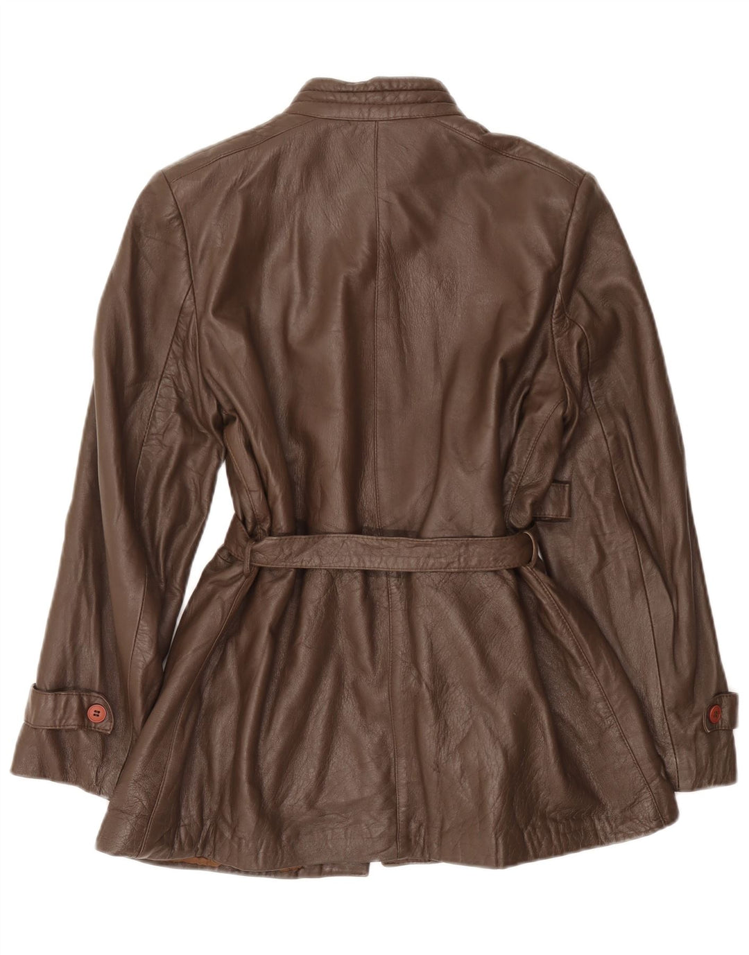 Vintage Womens Leather Jacket IT 46 Large Brown Leather