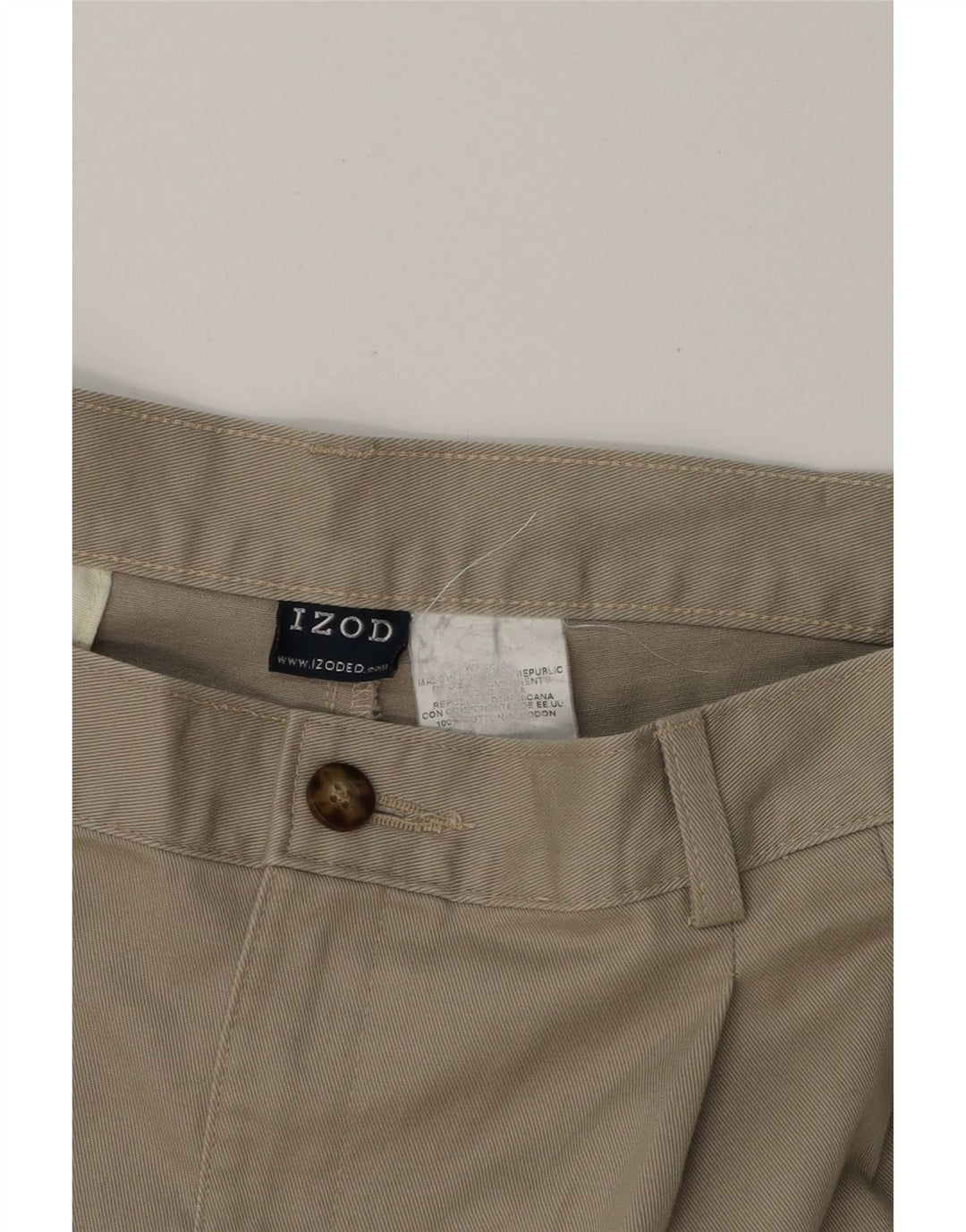 IZOD Mens Pegged Chino Trousers W32 L27  Beige Vintage Izod and Second-Hand Izod from Messina Hembry 