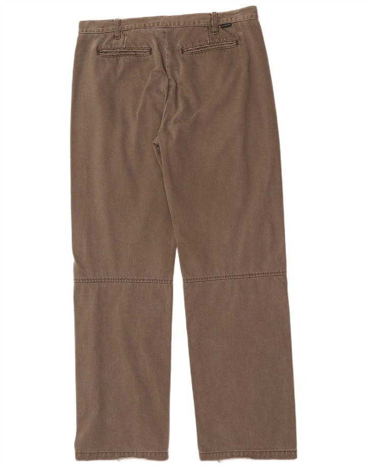 Calvin Klein Mens Straight Chino Trousers W34 L33 Grey