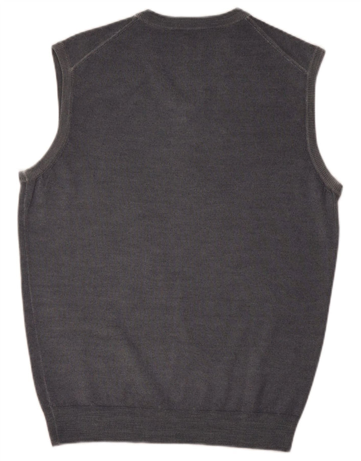 Boggi Mens Vest Tank Top Medium Grey New Wool