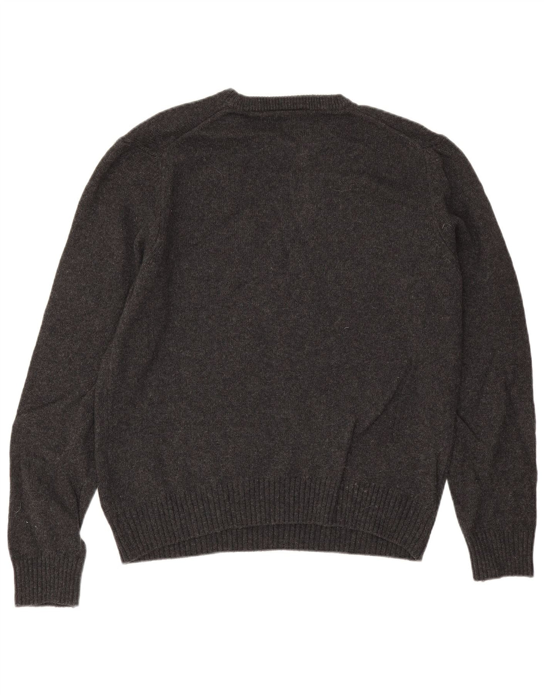 JOHN LEWIS Mens Crew Neck Jumper Sweater Large Grey Merino Wool
