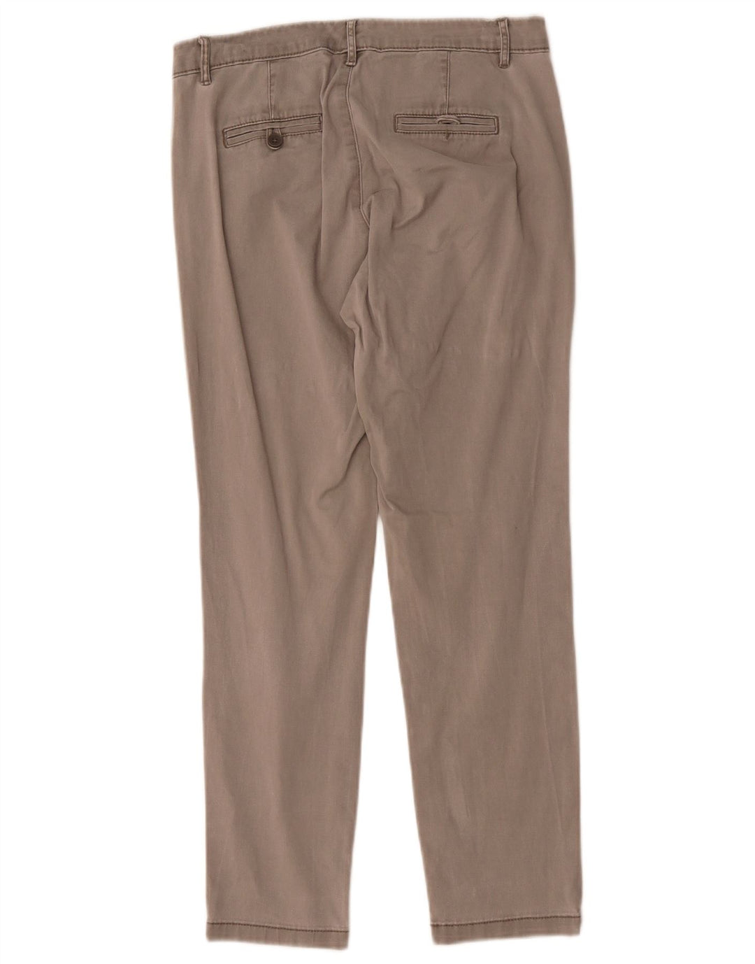 Benetton Womens Straight Chino Trousers W30 L27 Grey