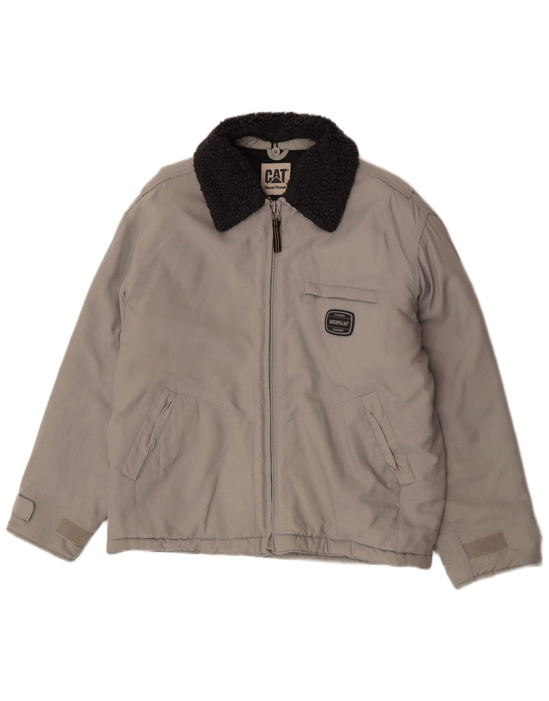 Caterpillar Mens Windbreaker Jacket UK 38 Medium Grey Colourblock