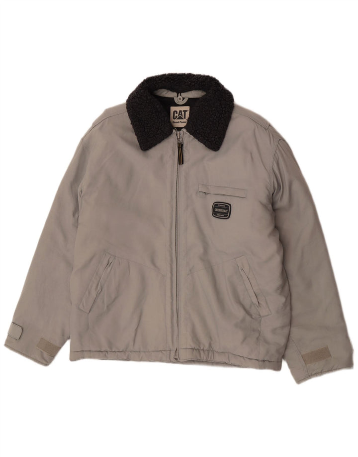 Caterpillar Mens Windbreaker Jacket UK 38 Medium Grey Colourblock
