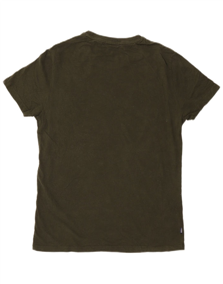 Superdry Mens T-Shirt Top Medium Green Cotton