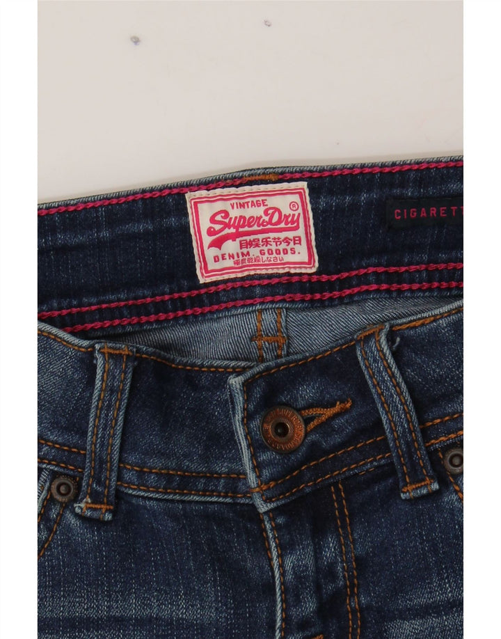 SUPERDRY Womens Cigarette Slim Jeans W30 L31 Blue Cotton Vintage Superdry and Second-Hand Superdry from Messina Hembry 