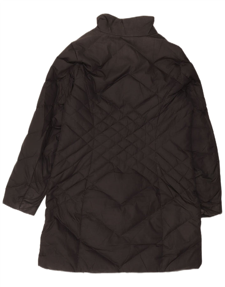 EDDIE BAUER Womens Padded Coat UK 14 Medium Black Polyester