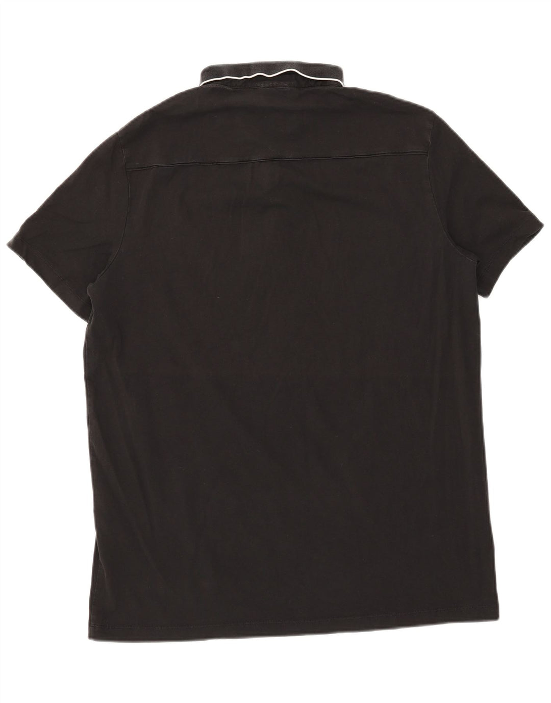 ARMANI EXCHANGE Mens Polo Shirt XL Black Cotton