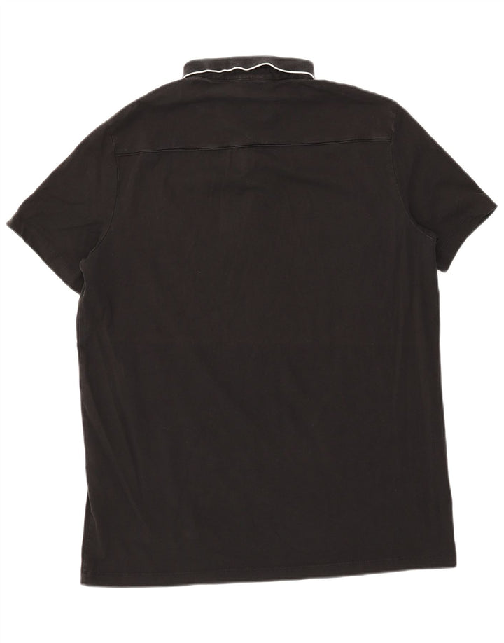 ARMANI EXCHANGE Mens Polo Shirt XL Black Cotton