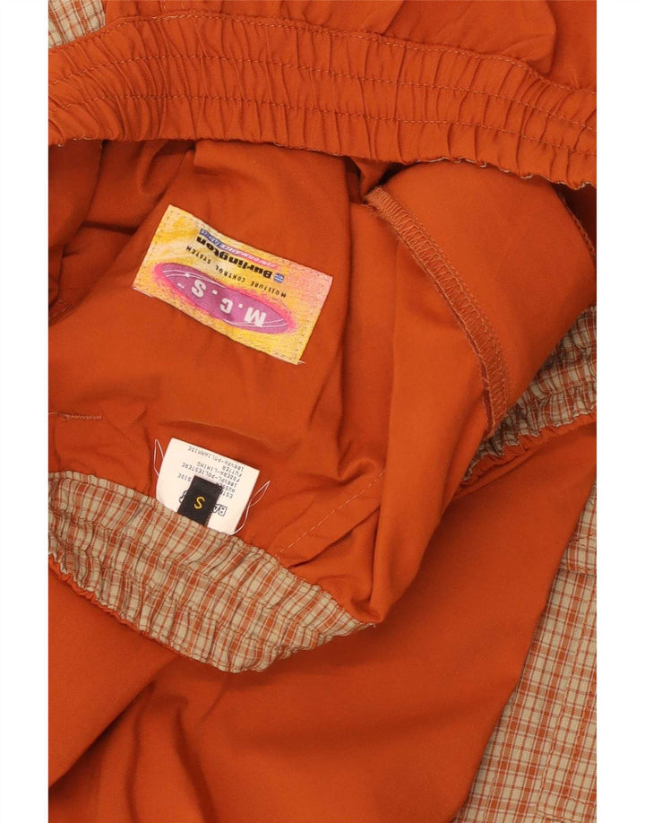 Bailo Mens Cargo Tracksuit Trousers Small Orange Colourblock Polyester