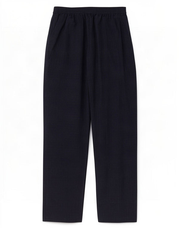 Marks & Spencer Womens Chino Trousers UK 10 Small W26 L26 Navy Blue Gingham
