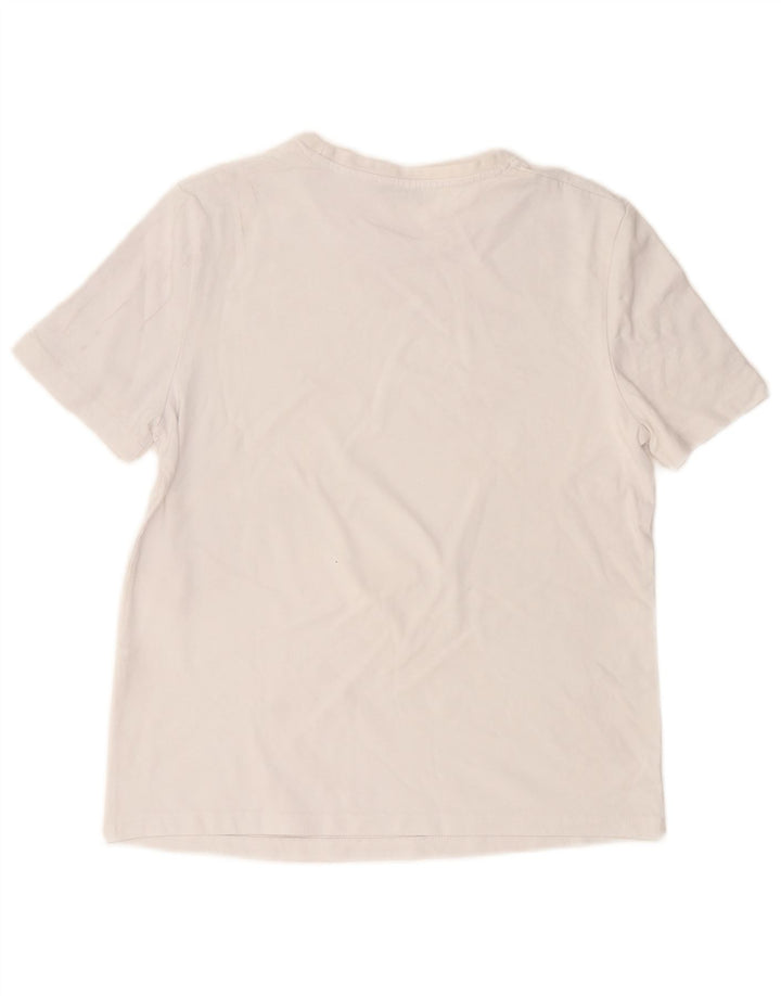 Zara Womens T-Shirt Top UK 14 Medium White Cotton