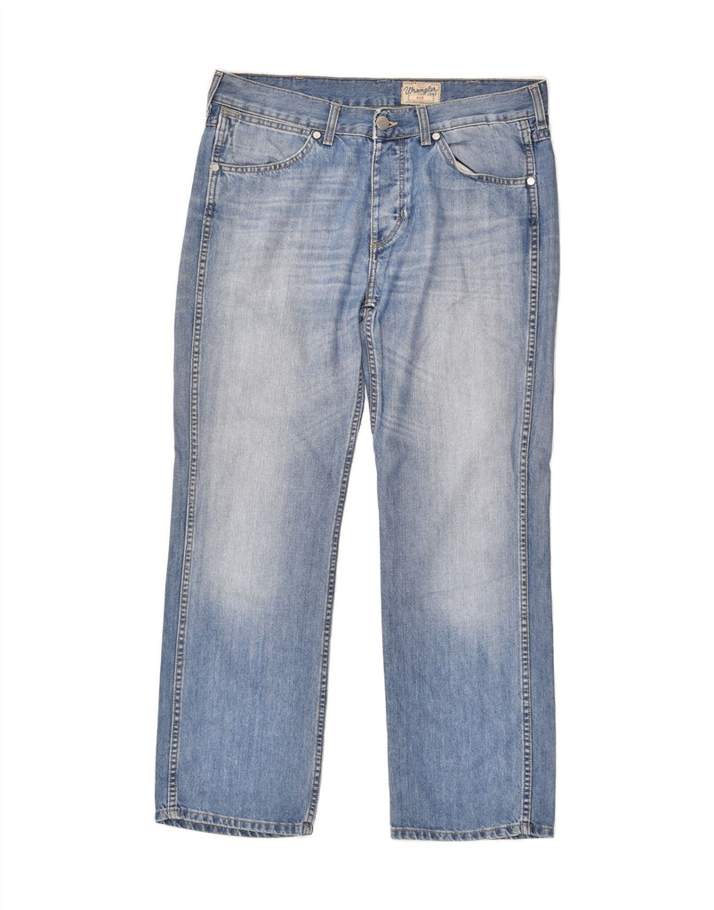 WRANGLER Mens Ace Straight Jeans W34 L30 Blue Cotton Vintage Wrangler and Second-Hand Wrangler from Messina Hembry 