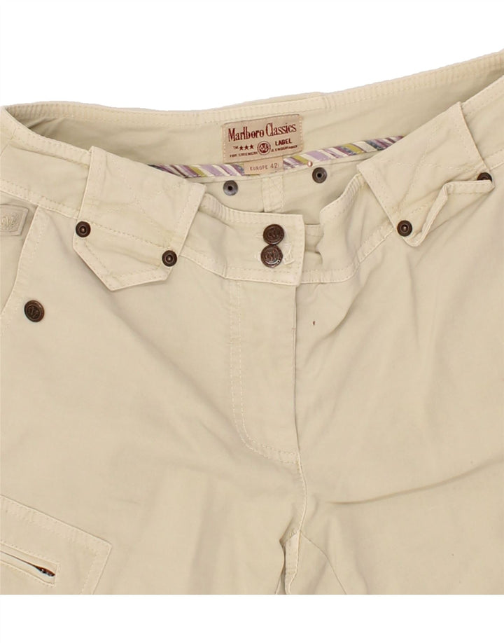 MARLBORO CLASSICS Womens Capri Trousers EU 42 Large W30 L21 Off White Vintage Marlboro Classics and Second-Hand Marlboro Classics from Messina Hembry 
