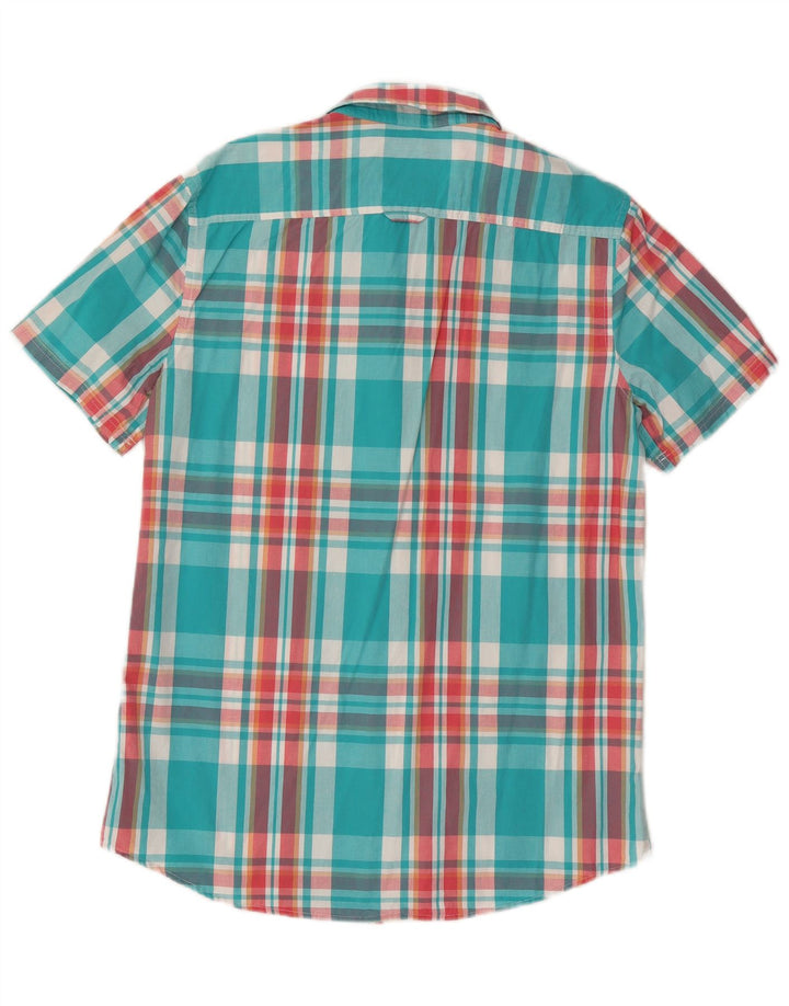 Crew Clothing Mens Short Sleeve Shirt Large Blue Check Cotton