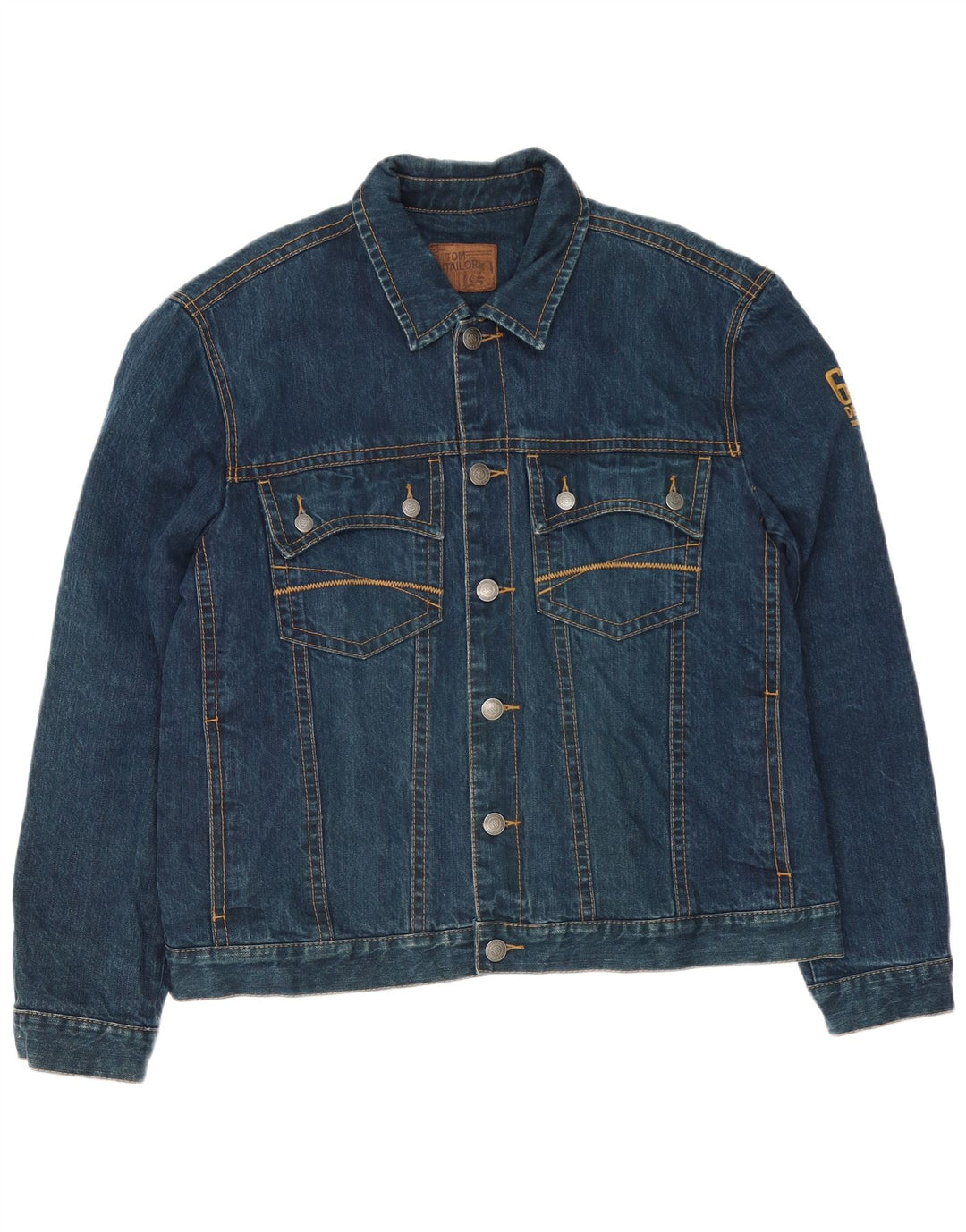 Tom Tailor Mens Denim Jacket UK 44 2XL Blue Cotton