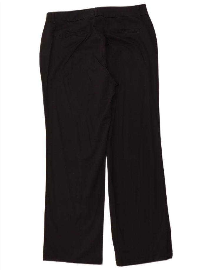 DOCKERS Womens Straight Casual Trousers US 12 Large W32 L29 Black Cotton