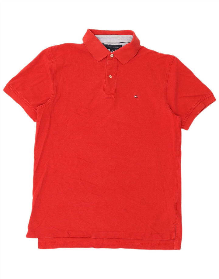 Tommy Hilfiger Mens Polo Shirt Medium Red Cotton