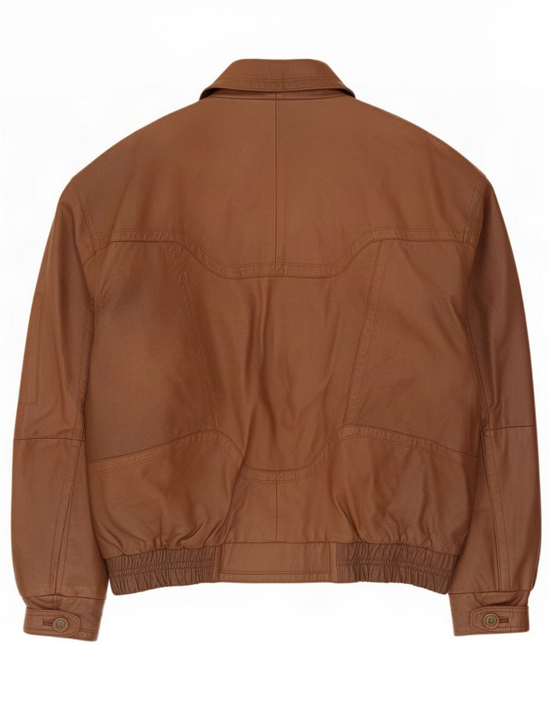 Vintage Mens Leather Jacket IT 52 XL Brown
