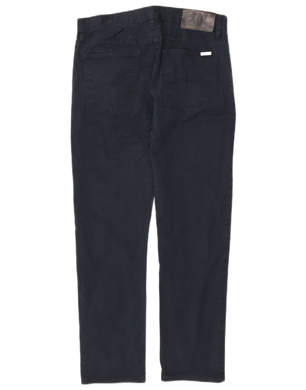 ARMANI EXCHANGE Mens Straight Jeans W34 L30 Navy Blue Cotton