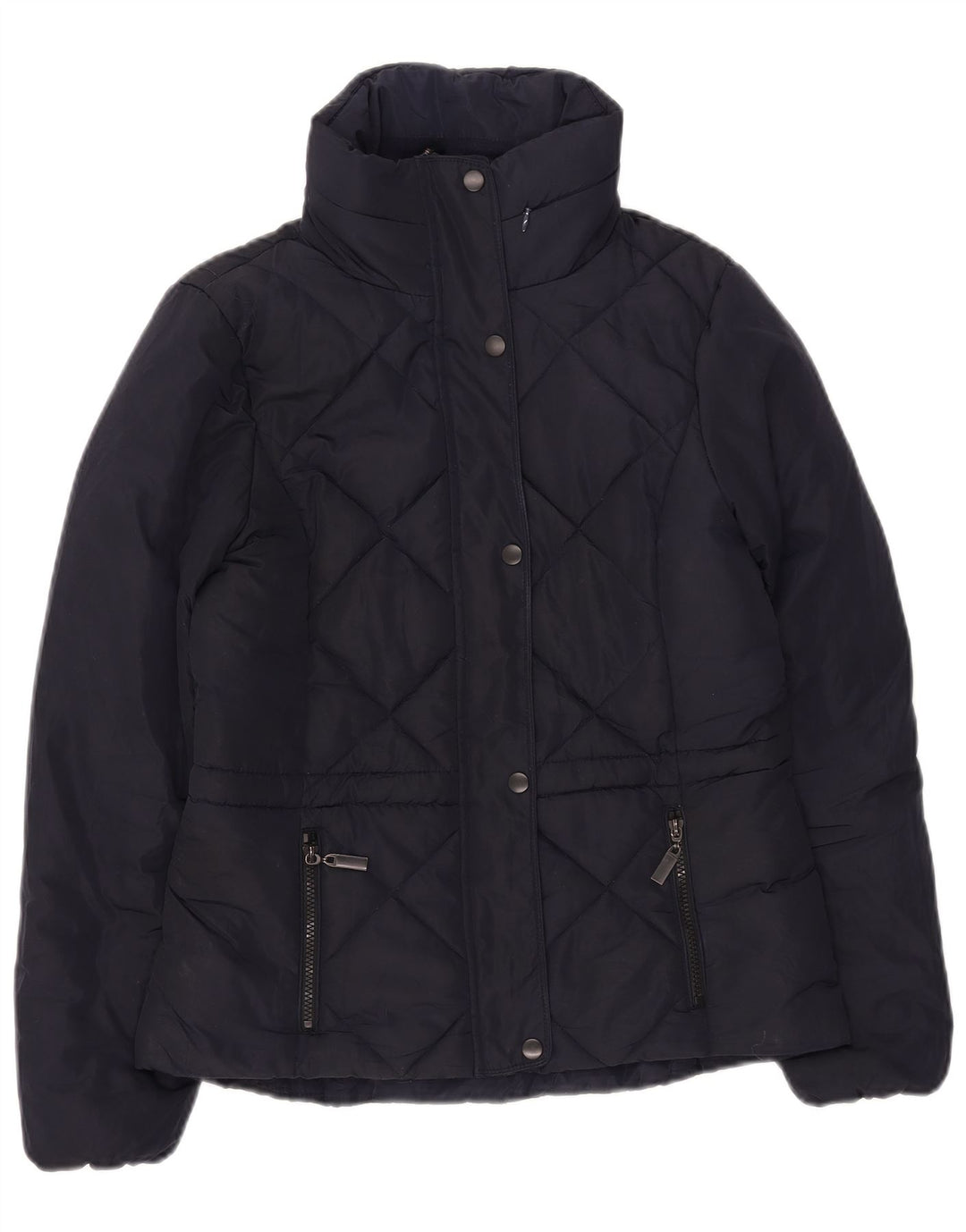 Marks & Spencer Womens Quilted Padded Jacket UK 10 Small Navy Blue