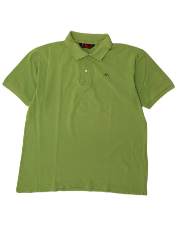 KAPPA Mens Polo Shirt 2XL Green Cotton