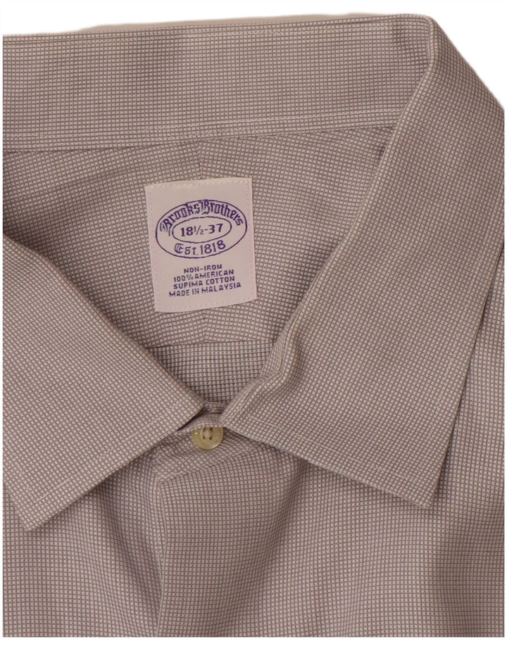Brooks Brothers Mens Shirt Size 18 1/2 2XL Grey Cotton