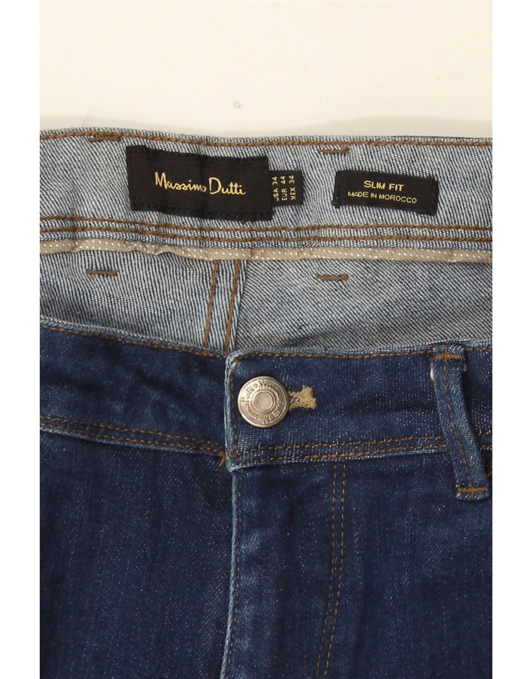 Massimo Dutti Mens Slim Jeans EU 44 Large W34 L30 Blue