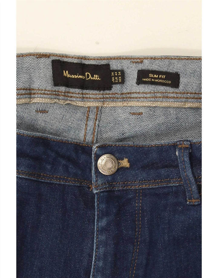 Massimo Dutti Mens Slim Jeans EU 44 Large W34 L30 Blue