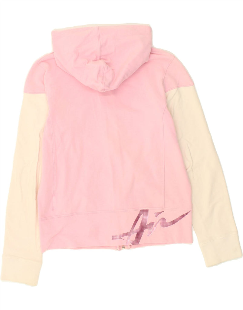 NIKE Girls Graphic Zip Hoodie Sweater 12-13 Years Large Pink Colourblock | Vintage Nike | Thrift | Second-Hand Nike | Used Clothing | Messina Hembry 